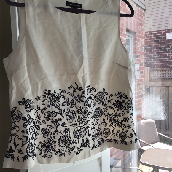 Blouse new never worn 55% silk 45% linen - Picture 14 of 14